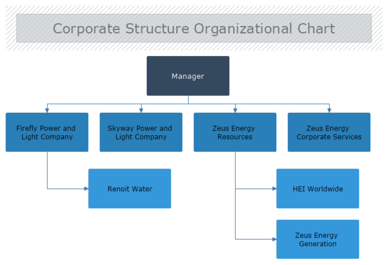 Corporate Structure Organizational Chart